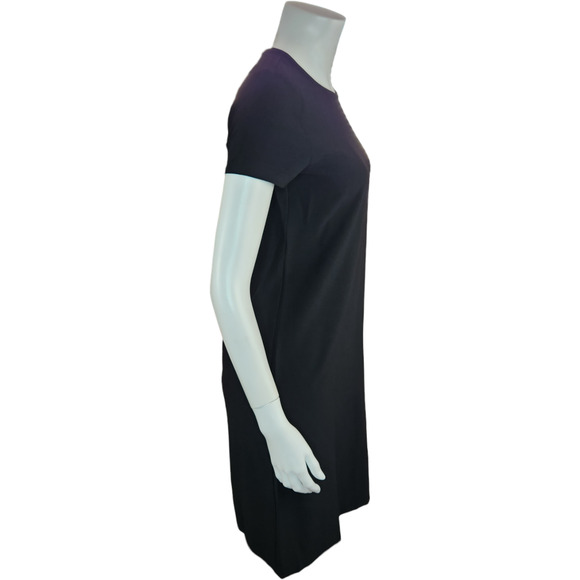 Chelsea 28 Womens XXS Black Midi Short Sleeve Shift Dress Zipper NWT Summer - Picture 9 of 15